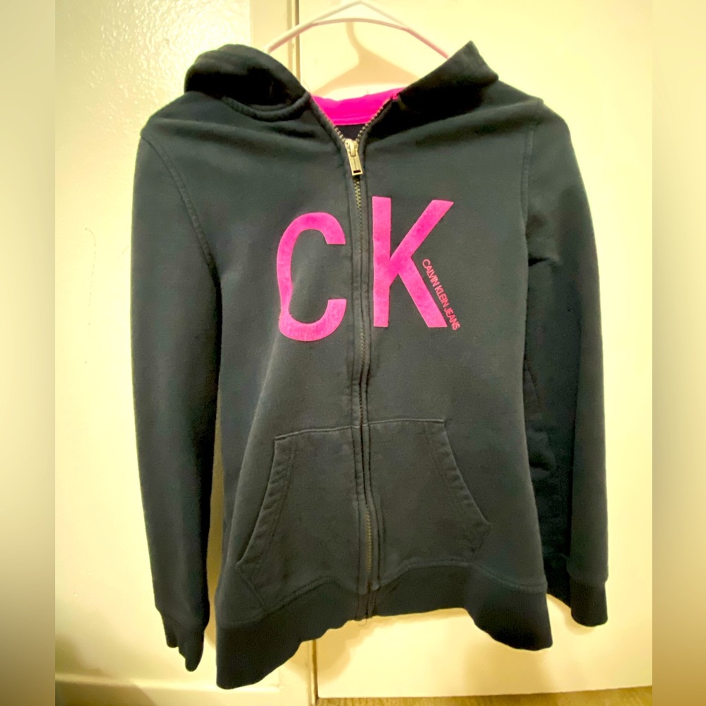 Pink and Black Calvin Klein girls jacket